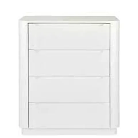 BOXED GRADE 1 GLEAM 4 DRAWER CHEST IN WHITE (2 BOXES)