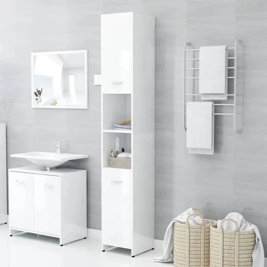 BOXED DORJAN FREESTANDING TALL BATHROOM CABINET  