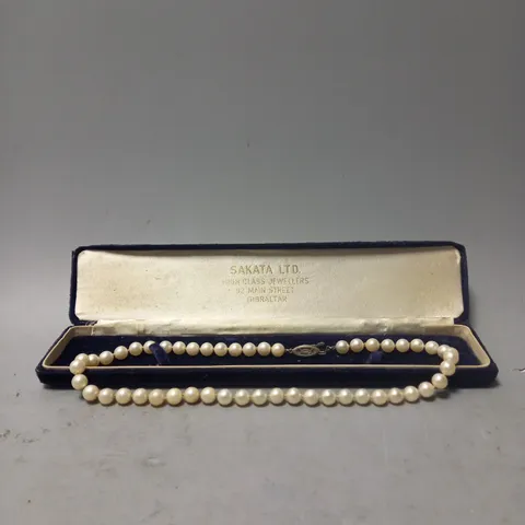 BOXED SAKATA LTD SILVER PEARL NECKLACED
