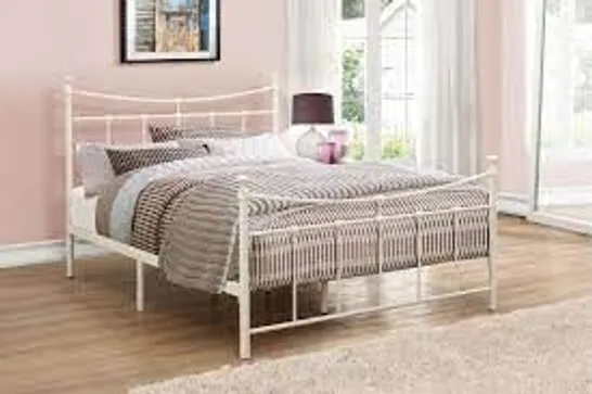 BOXED EMILY 120CM BED FRAME IN CREAM (1 BOX)