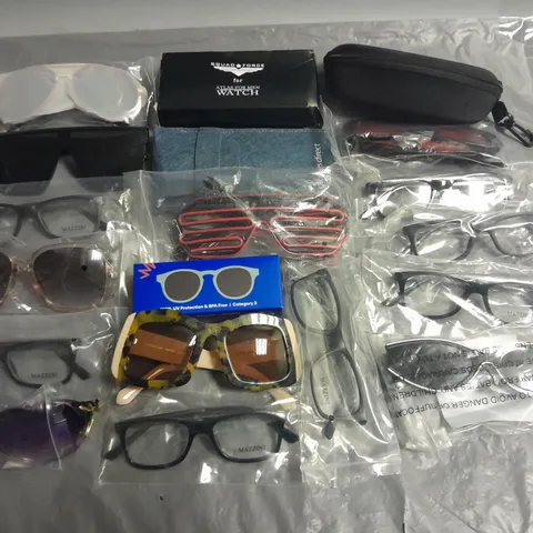 LOT OF APPROXIMATELY 35 ASSORTED PAIRS OF GLASSES TO INCLUDE MAZZINI, GLASSES DIRECT AND FREE PEOPLE