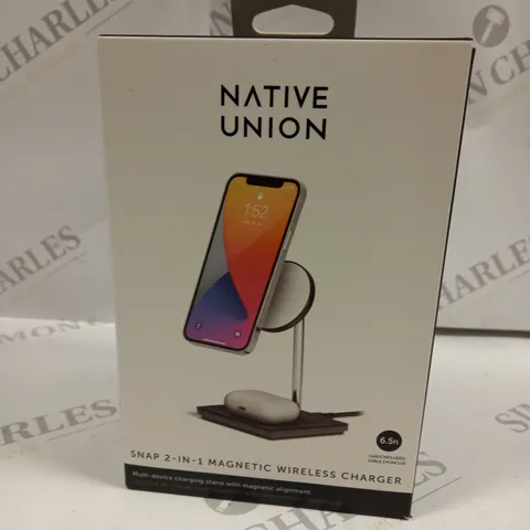 BOXED NATIVE UNION SNAP 2IN1 MAGNETIC WIRELESS CHARGER