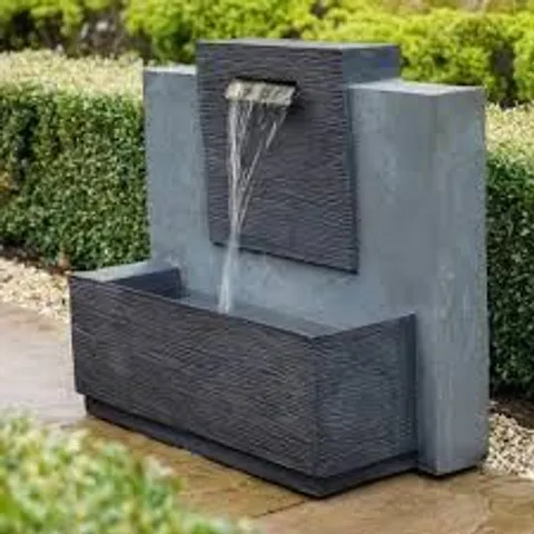 BOXED SEMAN OUTDOOR WEATHER RESISTANT WATER FEATURE WITH LIGHT (1 BOX)