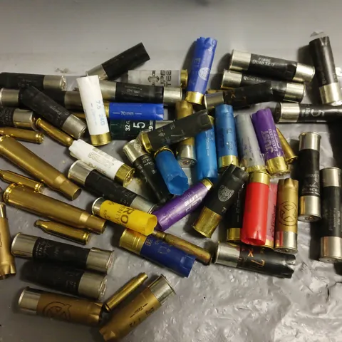 LOT OF ASSORTED AMMUNITION SHELL CASINGS