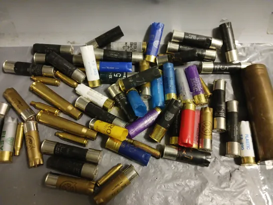 LOT OF ASSORTED AMMUNITION SHELL CASINGS