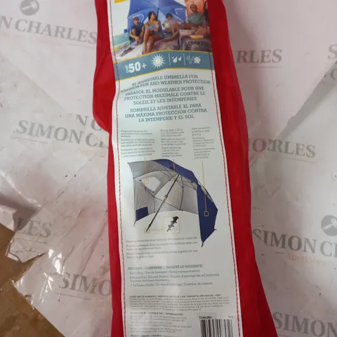 BOXED SPORT BRELLA PREMIER XL ADJUSTABLE UMBRELLA - 2.7 METRE WIDE