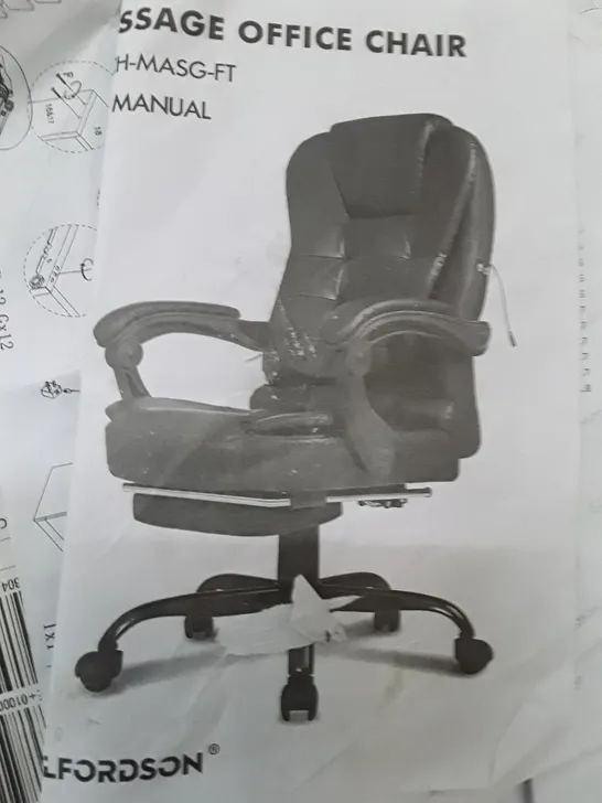 BOXED BLACK & RED MASSAGE OFFICE CHAIR