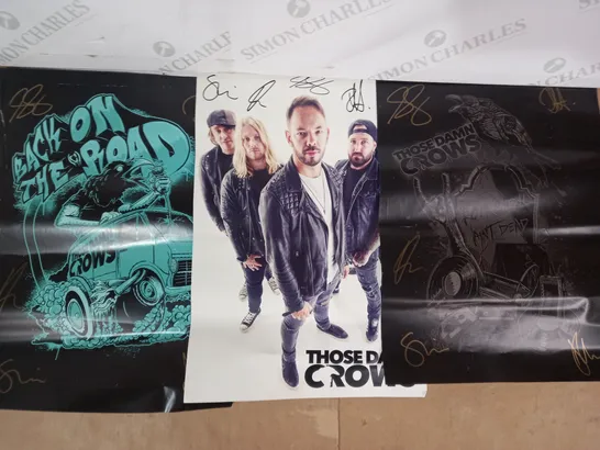 LOT OF 3 SIGNED THOSE DAMN CROWS POSTERS