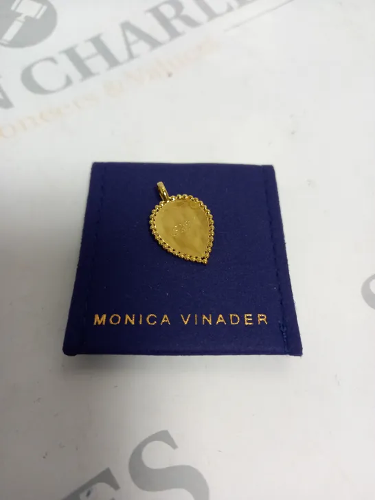 BOXED MONICA VINADER PERSONALISED LOTUS PENDANT CHARM