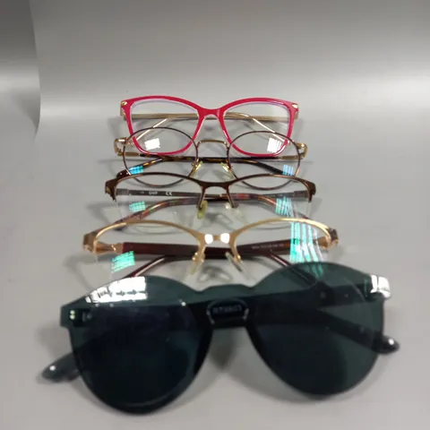 BOX OF APPROXIMATELY 15 ASSORTED GLASSES TO INCLUDE SUNGLASSES, OPTICAL EXPRESS, SPECSAVERS ETC