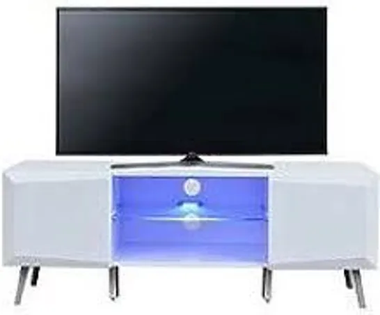 WHITE HIGH GLOSS XANDER TV STAND (1 BOX) (COLLECTION ONLY) RRP £209.99