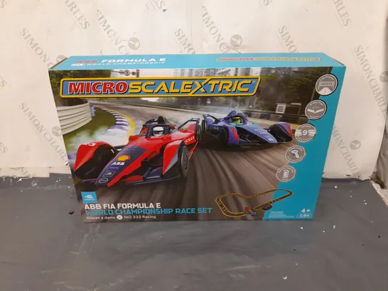 BOXED MICROSCALEXTRIC ABB FIA FORMULA E WORLD CHAMPIONSHIP RACE SET 