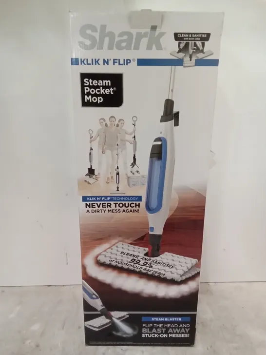 BOXED SHARK KLIK AND FLIP STEAM MOP