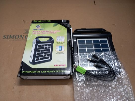 BOXED EASY POWER SOLAR ENERGY KIT WITH TORCH AND LIGHTING