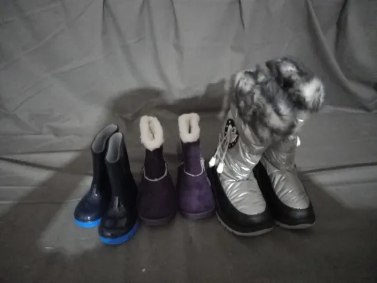 APPROXIMATELY 10 PAIRS OF ASSORTED KIDS SHOES IN VARIOUS STYLES AND SIZES 