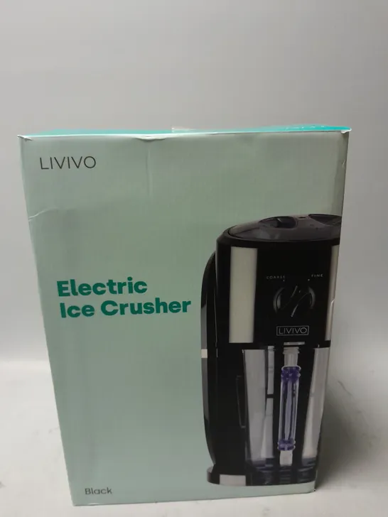 BOXED LIVIVO ELECTRIC ICE CRUSHER IN BLACK