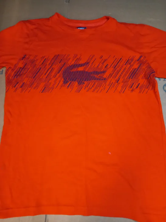 LACOSTE SPORT T-SHIRT IN ORANGE SIZE 164CM