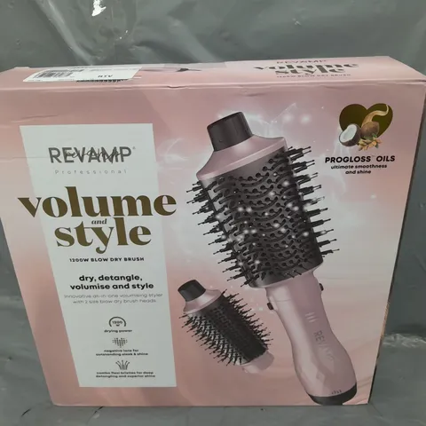 4 X BOXED REVAMP PROFESSIONAL VOLUME AND STYLE 1200W BLOW DRY BRUSH 