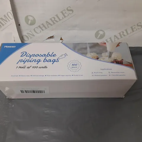 BOX OF 100 DISPOSABLE PIPING BAGS