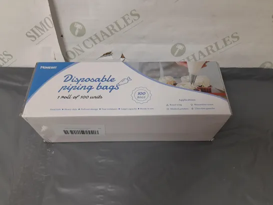 BOX OF 100 DISPOSABLE PIPING BAGS