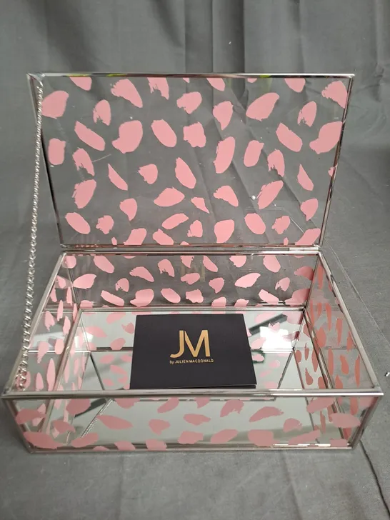 BOXED JULIEN MACDONALD JEWELRY BOX PINK PRINT DESIGN