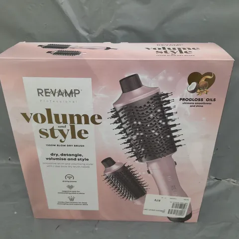 BOXED REVAMP PROFESSIONAL VOLUME AND STYLE 1200W BLOW DRY BRUSH 