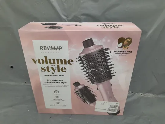 BOXED REVAMP PROFESSIONAL VOLUME AND STYLE 1200W BLOW DRY BRUSH 