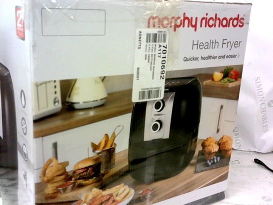 MORPHY RICHARDS 480003 HEALTH FRYER, PLASTIC, 1400 W, BLACK