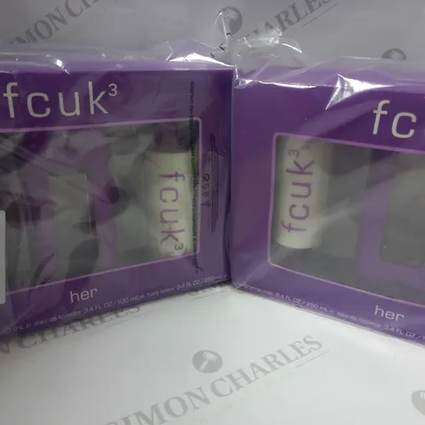 PAIR OF FCUK 3 HER GIFT SETS