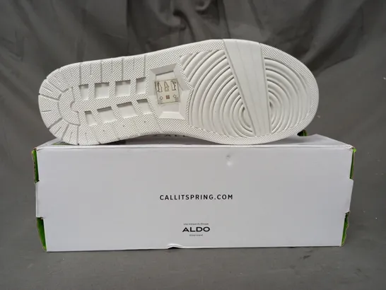 BOXED PAIR OF CALL IT SPRING SHOES IN WHITE UK SIZE 7