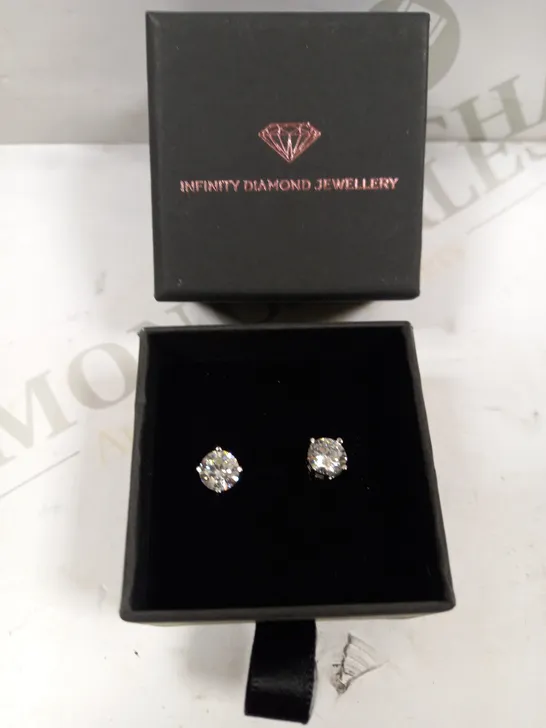 INFINITY DIAMOND JEWELLERY STUD STONE EARRINGS 