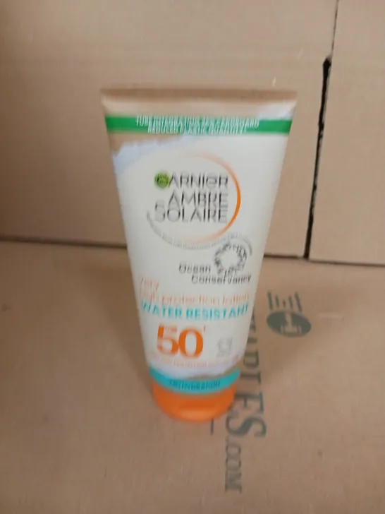 GARNIER AMBRE SOLAIRE SPF 50+ WATER RESISTANT HIGH PROTECTION SUN CREAM LOTION 175ML 