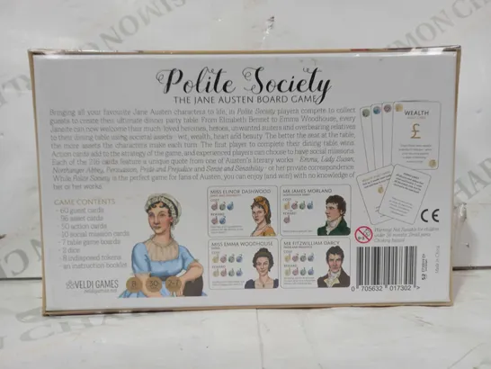 POLITE SOCIETY - THE JANE AUSTEN BOARD GAME