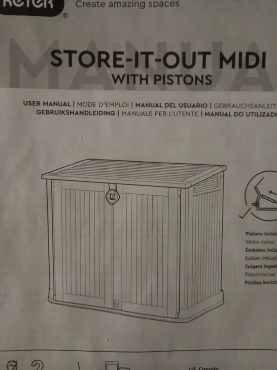 KETER STORE IT OUT MIDI WHEELIE BIN BOX