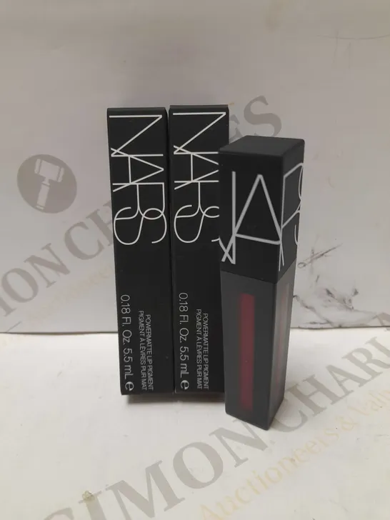 LOT OF 2 NARS POWERMATTE LIP PIGMENT - 2763 COLOUR UNDER MY THUMB