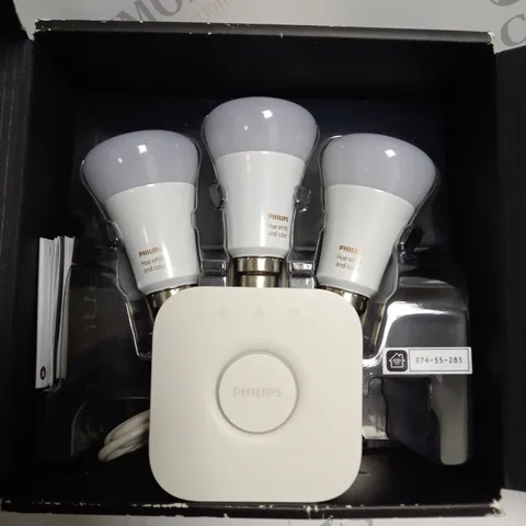 BOXED PHILIPS HUE WHITE & COLOUR AMBIANCE STARTER KIT 