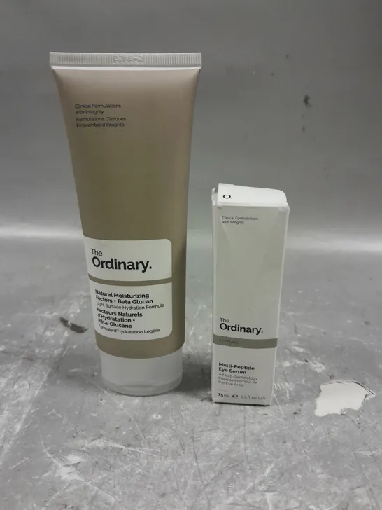 THE ORDINARY MOISTURISER 100ML AND MULTI PEPTIDE EYE SERUM 15ML