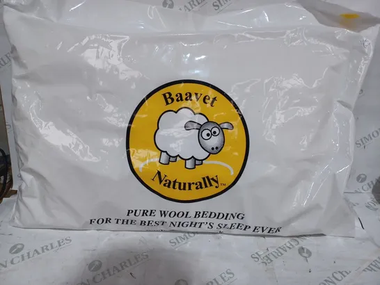 SEALED BAAVET NATURALLY PURE WOOL BEDDING - PILLOW 