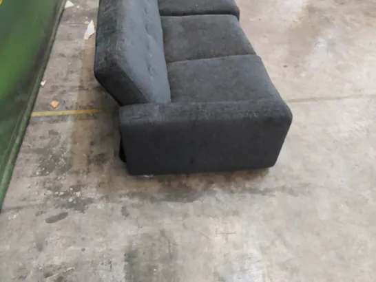 DESIGNER 3 SEATER SOFA IN CHARCOAL FABRIC