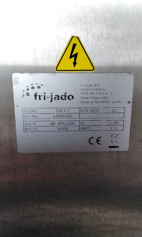 FRI-JADO SINGLE CHICKEN ROTISSERIE OVEN TDR 8-P