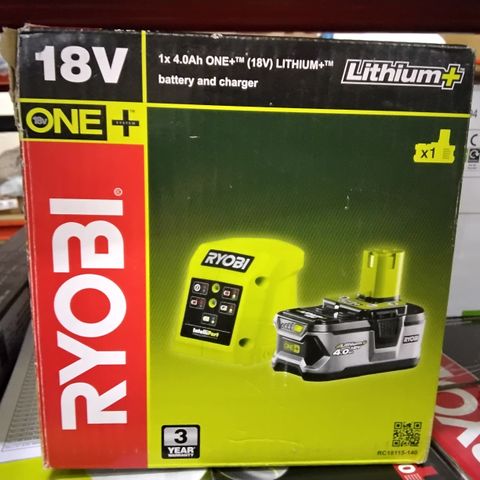 RYOBI ONEPLUS BATTERY AND CHARGER