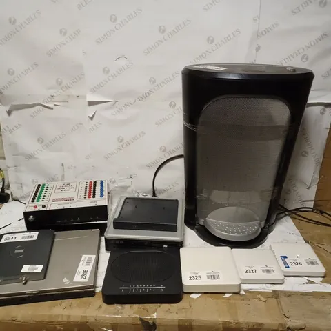 GROUP OF APPROX 10 ASSORTED ITEMS TO INCLUDE PAPER SHREDDER, WIFI TRANSMITTERS, SERIAL CONTROL BOXES ETC