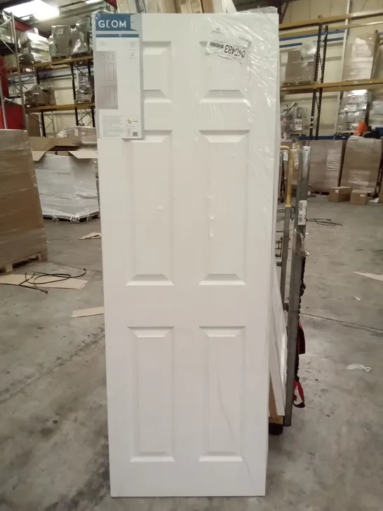 PACKAGED 1980 X 680MM 6 PANNEL PRE PAINTED INTERNAL DOOR