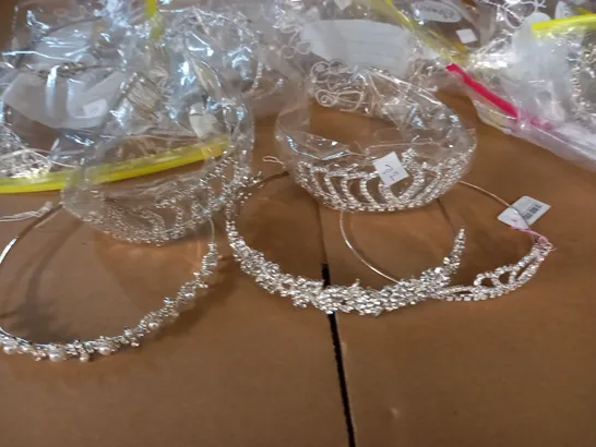 LOT OF APPROXIMATELY 30 ASSORTED EMBELLISHED TIARAS