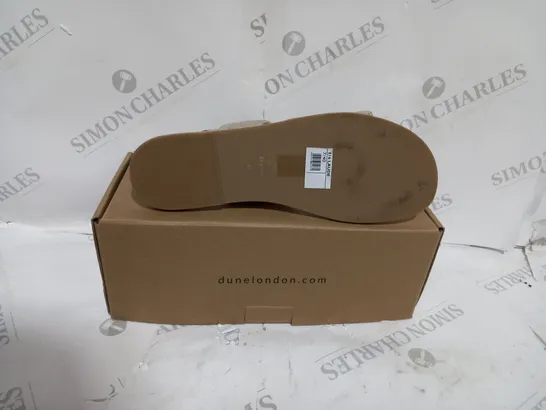 BOXED DUNE LAUDE LEATHER SANDAL SIZE 7