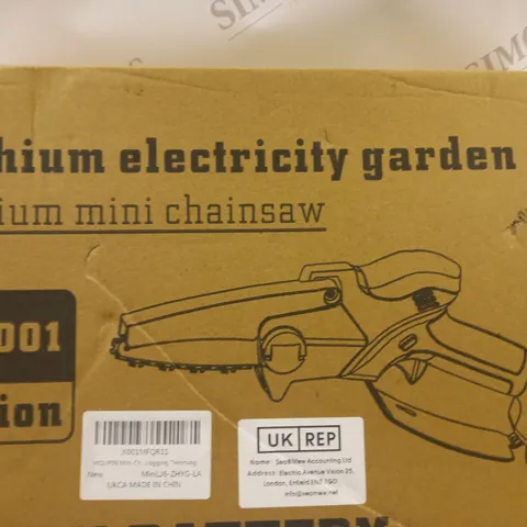 BOXED LITHIUM ELECTRICITY GARDEN TOOLS MINI CHAINSAW 