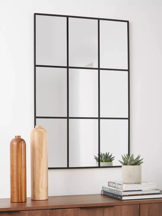 BOXED CINO WINDOW PANE MIRROR - BLACK - COLLECTION ONLY RRP £45