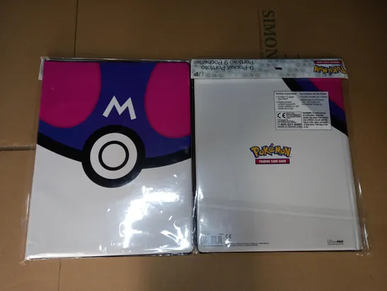  2 POKEMON TRADING CARD 9-POCKET PORTFOLIO'S