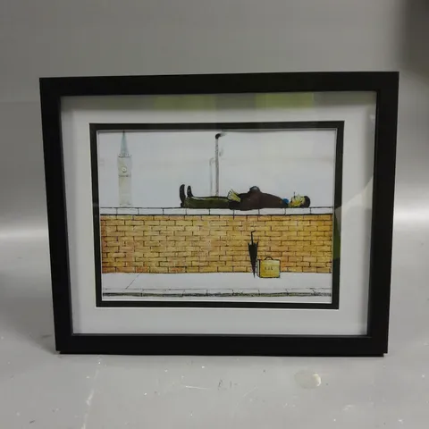 LAURENCE STEPHEN LOWRY MAN LYING ON A WALL FRAMED PRINT