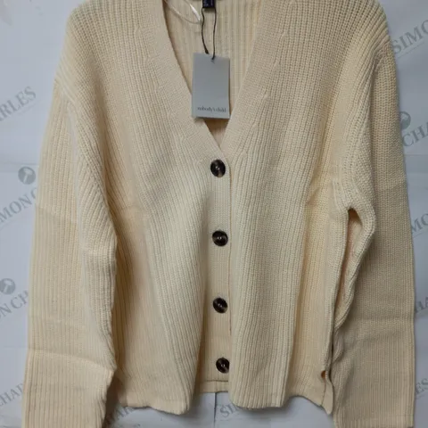 NOBODYS CHILD RAGLAN FOUR BUTTON CARDIGAN - CREAM 